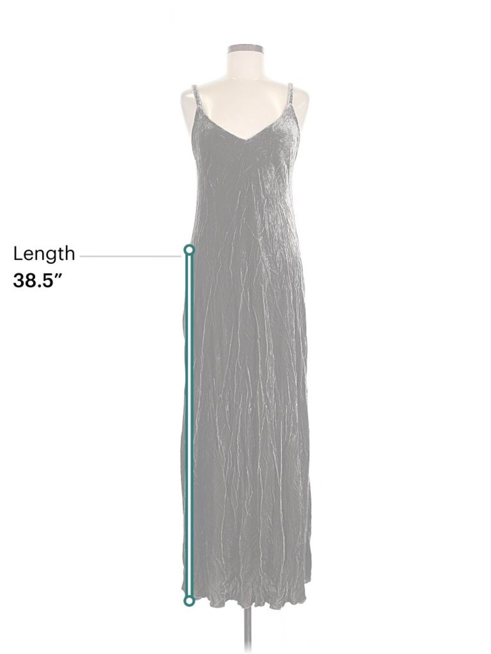 Johnny Was Black Metallic Glitter Crushed Velvet Maxi Slip Dress Size Medium - Picture 3 of 4